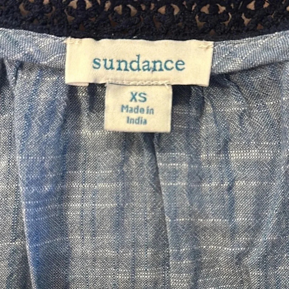 Sundance Embroidered Peasant Blouse Size XS Boho Travel Vacation Summer Casual - Picture 4 of 6